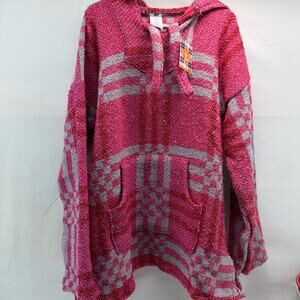 New San Jose’ women’s XXL Pink and Gray Hooded Sweater